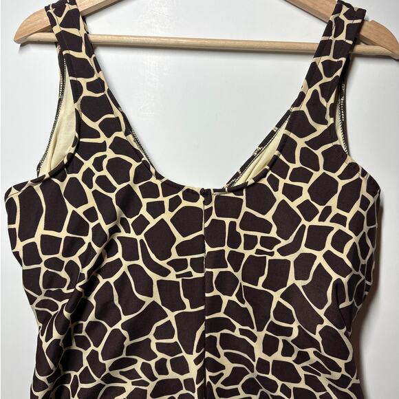 Miraclesuit #349880 One-Piece Swimsuit Giraffe Print Sz 20W Slimming Shaping - Picture 5 of 11
